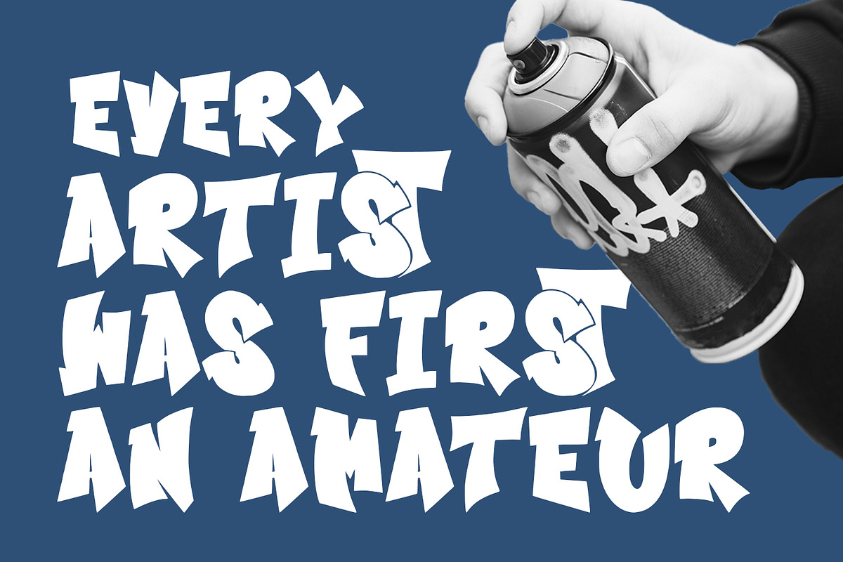 Rozams Graffiti Display Font, a Font by Maulana Creative (Photo 4 of 7)