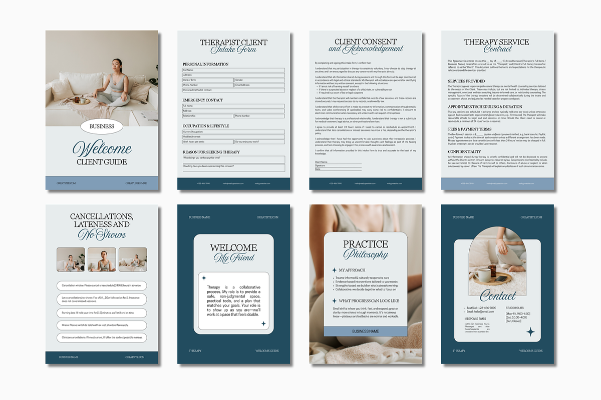 Therapy Onboarding Forms, a Stationery Template by Anna Design Studio (Photo 9 of 9)