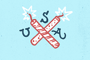4th of July Americana Lettering, a Seasonal Illustration by JoshuaRed Design (Thumbnail 4 of 6)