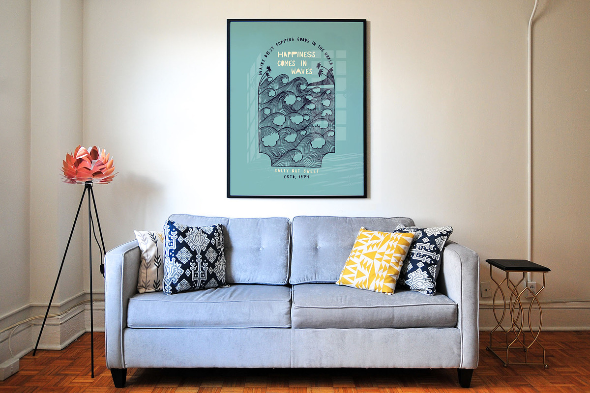 Happiness Comes In Waves, a Sport Illustration by hand draw (Photo 2 of 3)