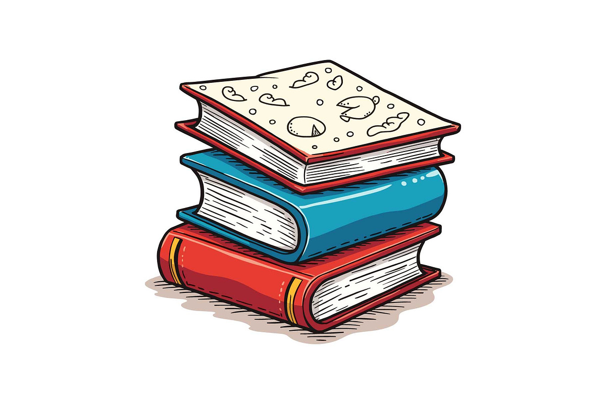 School Clock & Books Set, an Object Graphic by yasushie (Photo 9 of 13)