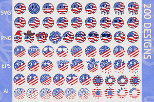 Retro 4th Of July Clipart, PNG SVG