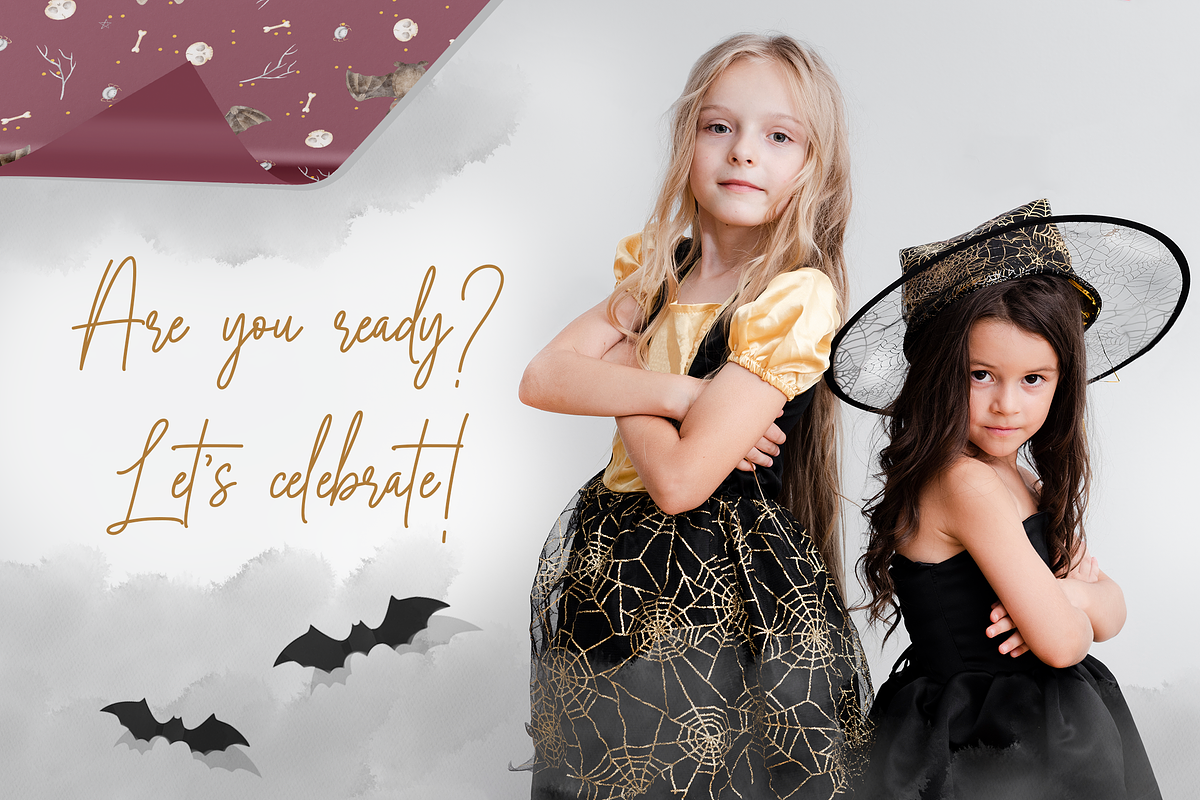 Halloween Bats watercolor clip art, an Illustration by Nastya Brekhova (Photo 14 of 14)