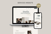 AMALIA Canva landing page, a Landing Page Template by Studio Suvelle (Thumbnail 1 of 8)