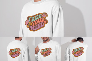 Free Your Mind Retro T-Shirt Design