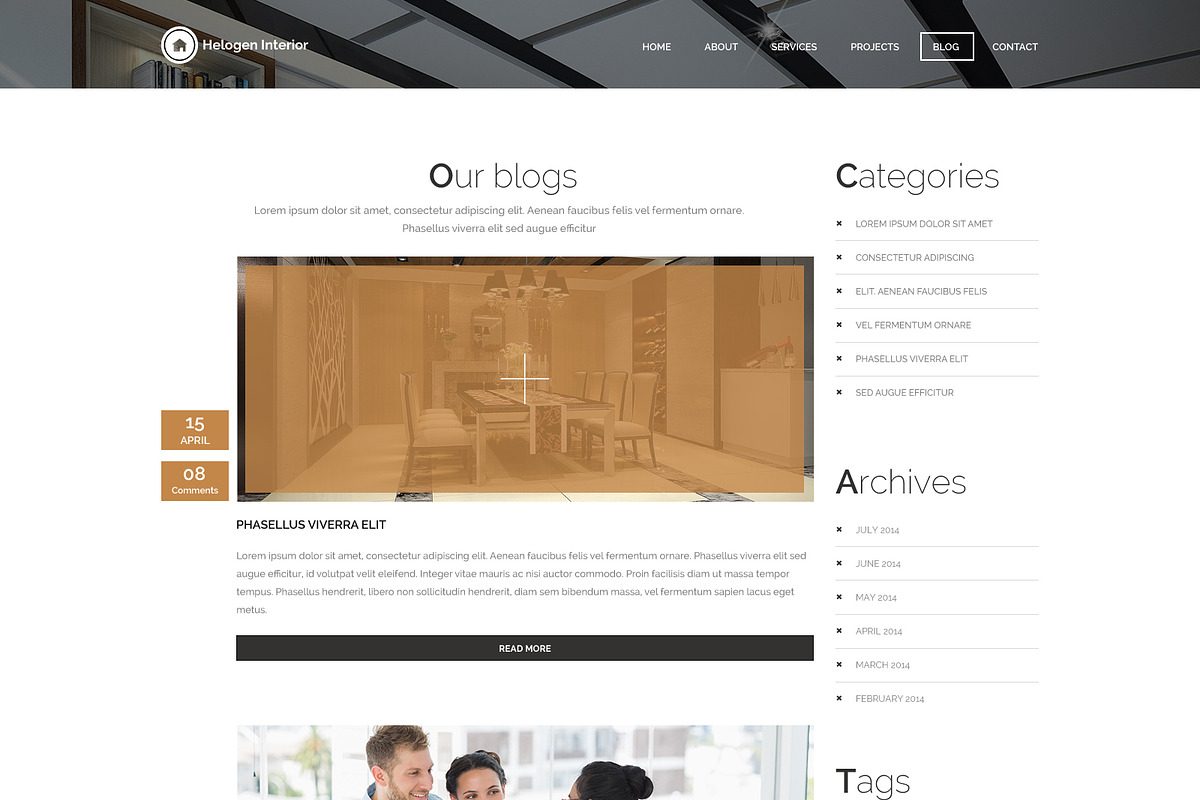 One Page Interior PSD Web Template, a Landing Page Template by WebbyTemplates (Photo 3 of 4)