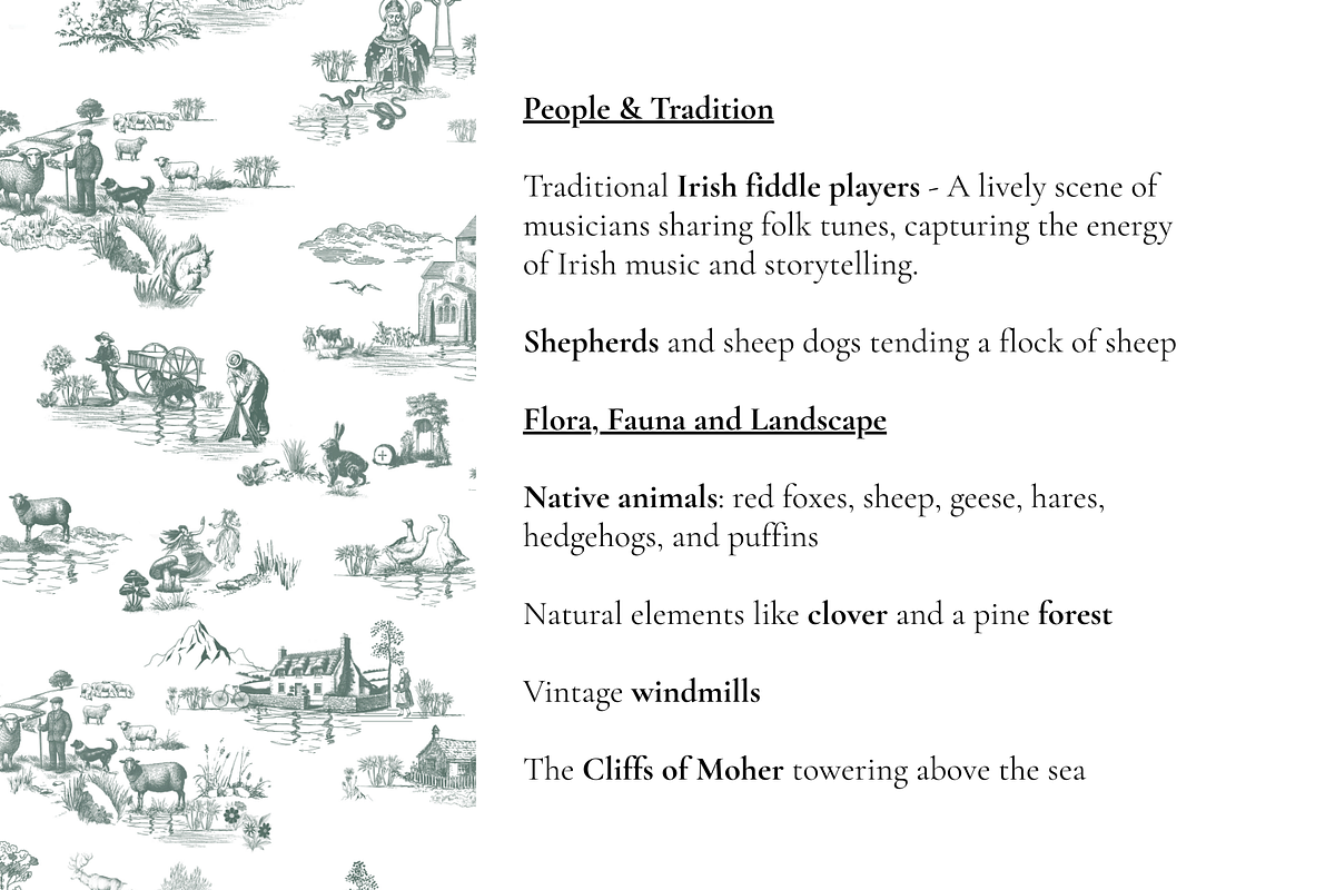Irish Toile de Jouy Pattern Set, a Background Graphic by Hughes Studio (Photo 4 of 9)