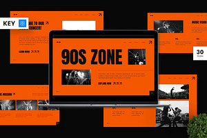 90s Zone - Music Keynote Templates, a Presentation Template by Deepslide Studio