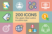 SEO & Marketing, an Outline Icon by Xinh Studio (Thumbnail 1 of 6)