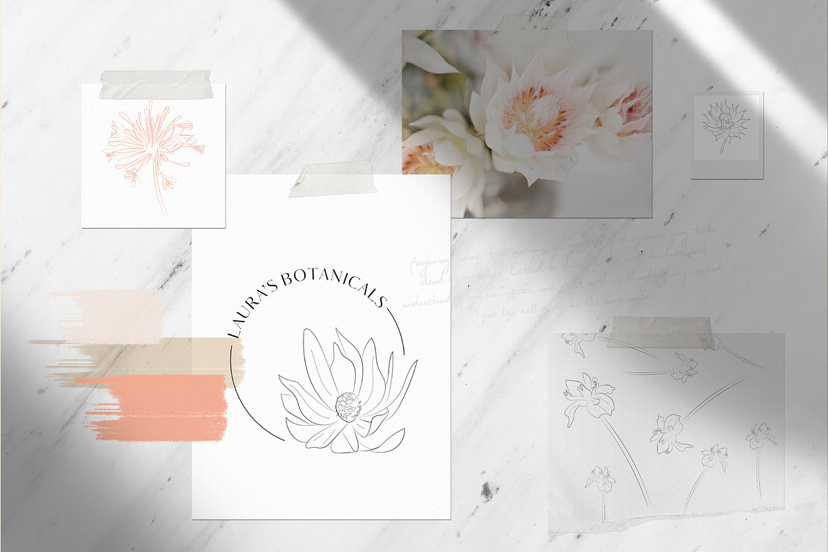 Line Art Floral Graphic Elements, a Decorative Illustration by CL Creative Studio (Photo 6 of 11)