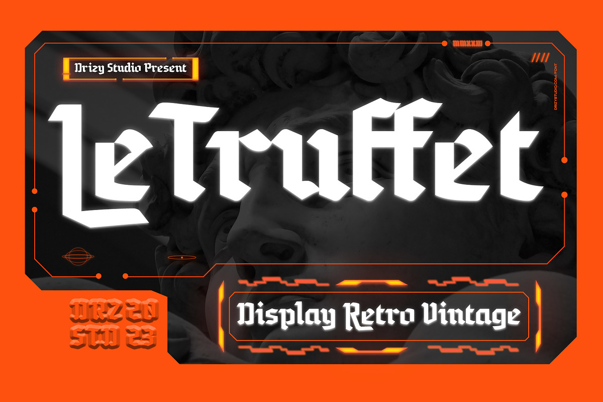 Le Truffet - Display Retro Vintage F, a Serif Font by Drizy (Photo 1 of 9)