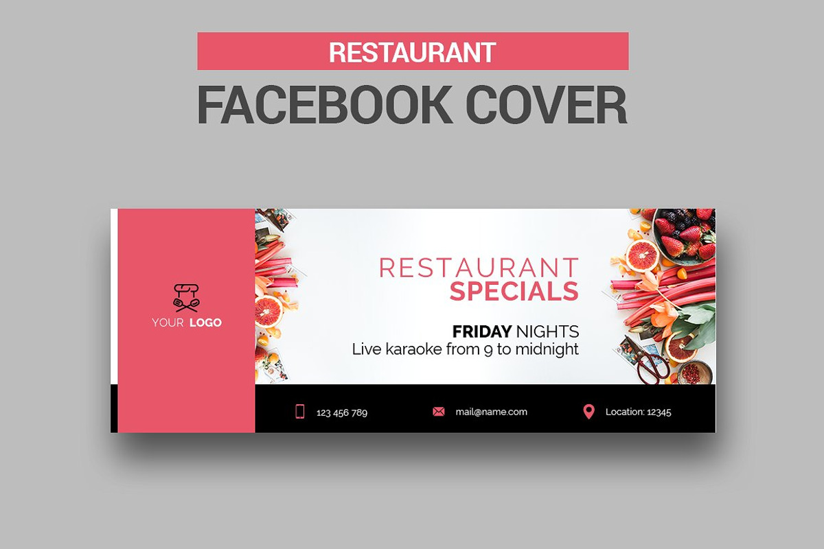 Restaurant Facebook Covers, a Social Media Template by UNIK Agency (Photo 6 of 8)