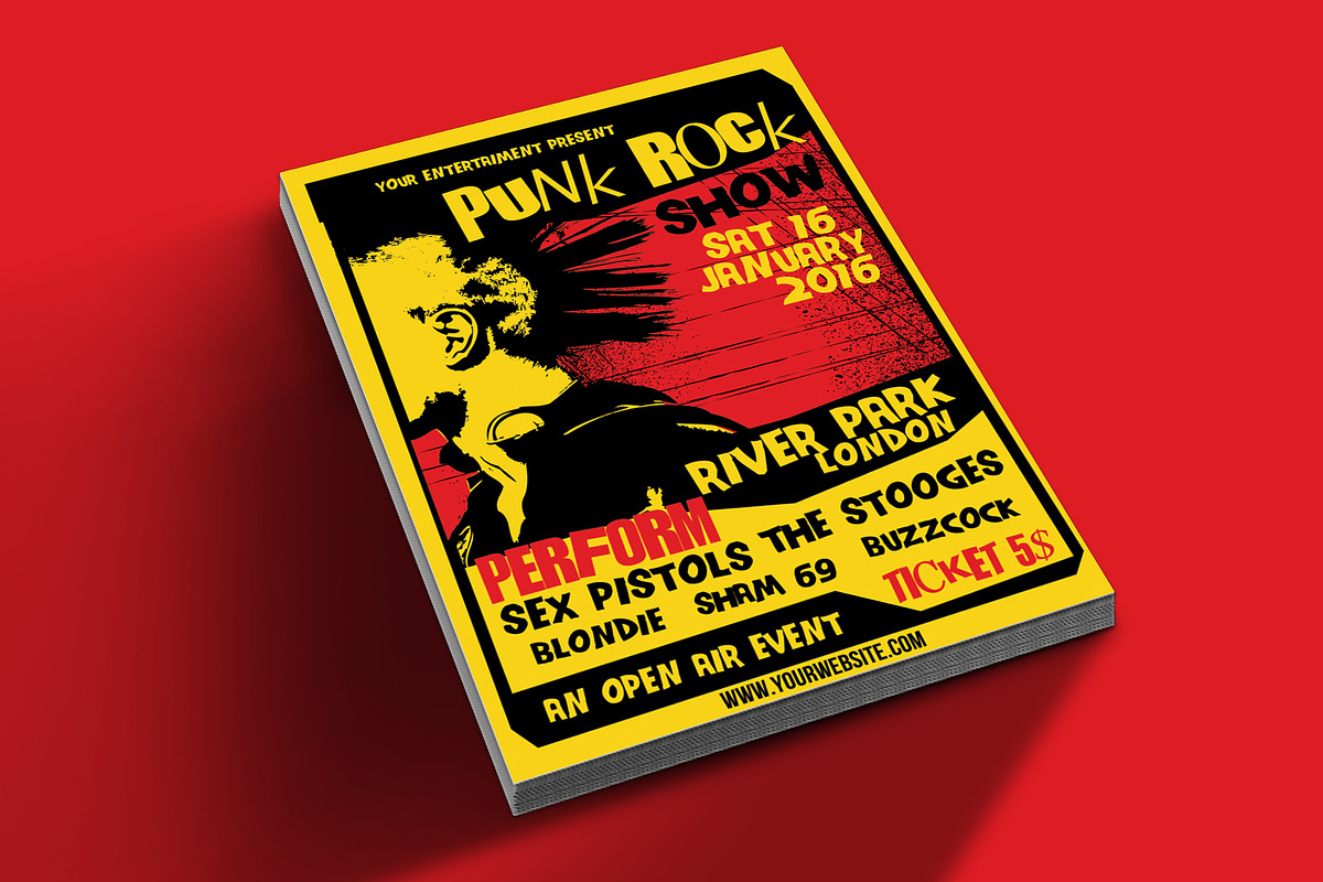 Punk Rock Show flyer tamplate, a Flyer Template by Muhamad Iqbal hidayat (Photo 2 of 3)
