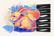Illustrator Oil Pastel Brushes, a Brush Add-On by pixelbuddha.net (Thumbnail 2 of 6)
