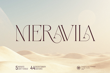 Meravila - A Sophisticated Serif, a Serif Font by Sign Studio