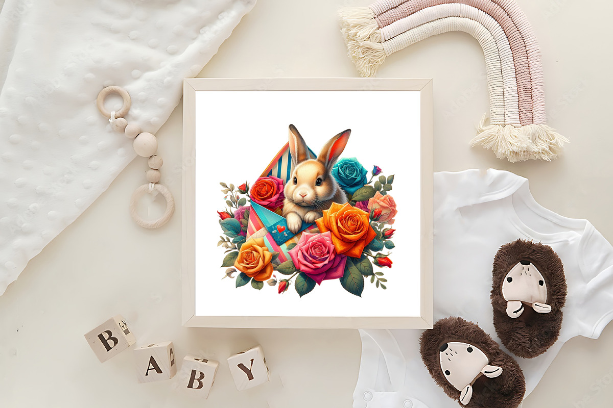 VALENTINE PEEKING ANIMAL CLIPART, an Illustration by DreamArtGraphic (Photo 2 of 6)