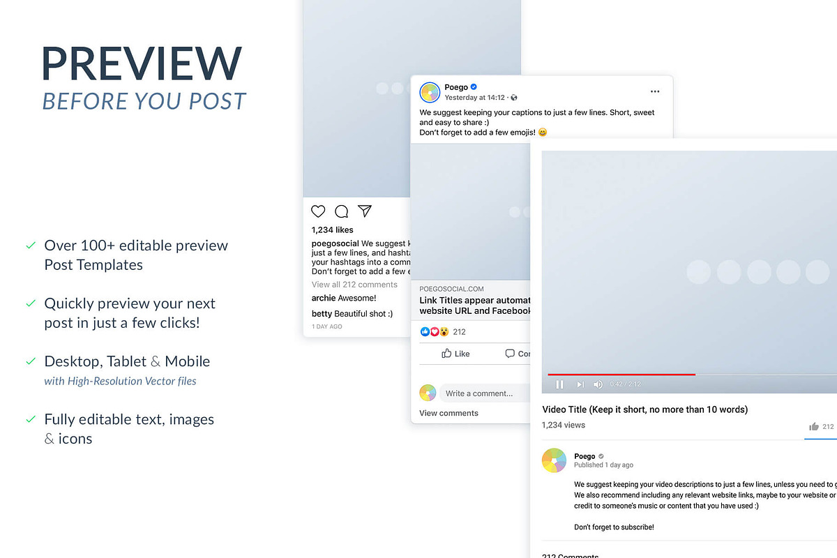 Ultimate Social Media Mockups Bundle, a Social Media Template by Poego Social (Photo 8 of 12)