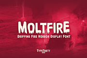 MOLTFIRE – Dripping Fire Horror Font, a Font by TypeTasty Font (Thumbnail 1 of 10)