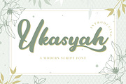 Ukasyah a Modern Calligraphy Font, a Script Font by Javatype Studio (Thumbnail 1 of 11)