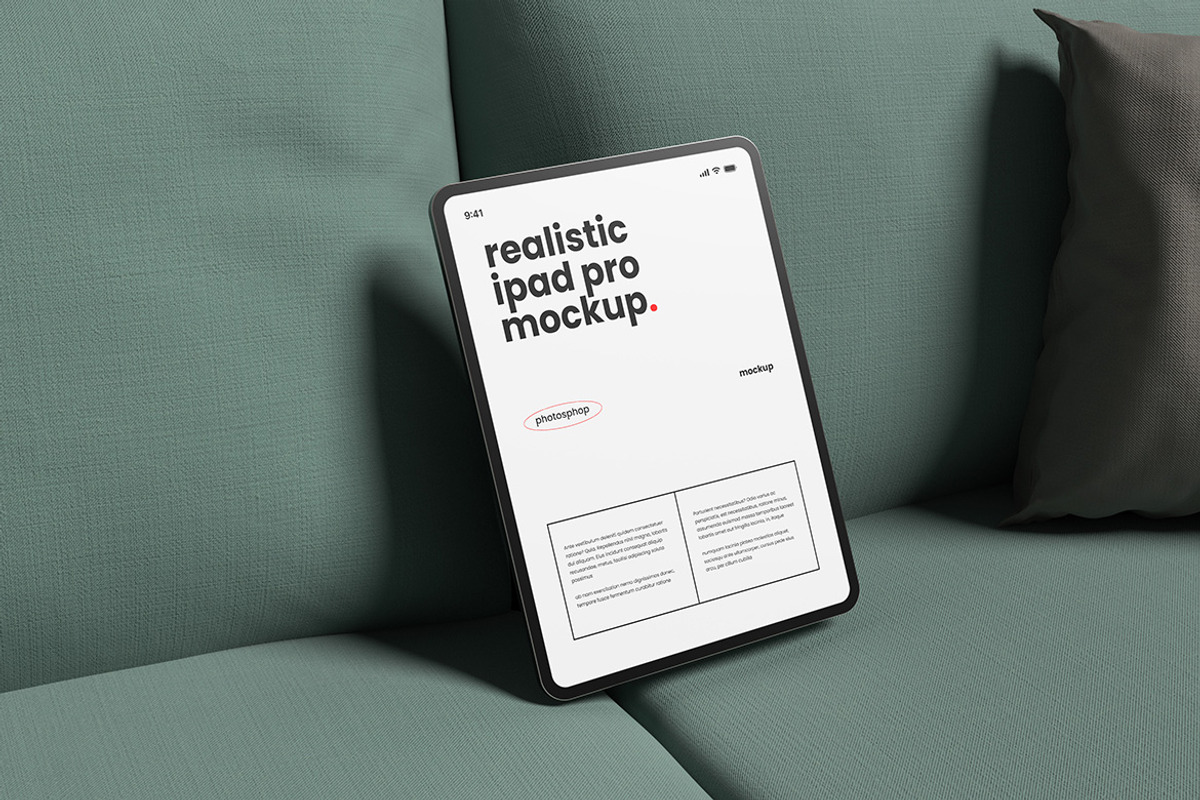 Realistic iPad Pro Mockup, an iPad Mockup by My Code Std (Photo 3 of 5)