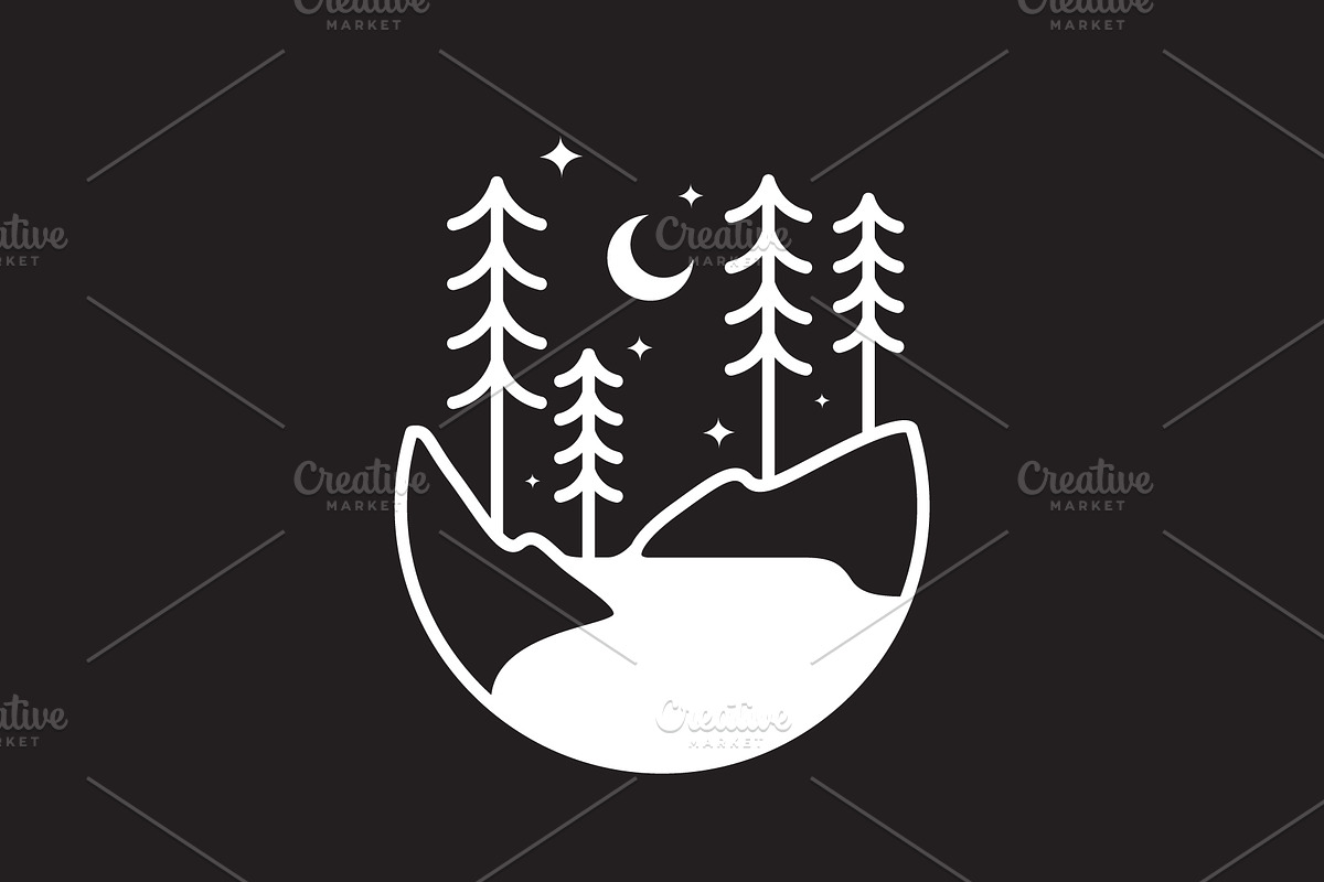 nature outdoor forest river logo, a Branding & Logo Template by devastd