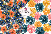 boho flowers, 8 Seamless Pattern 020, a Pattern Graphic by Drawberx (Thumbnail 6 of 10)