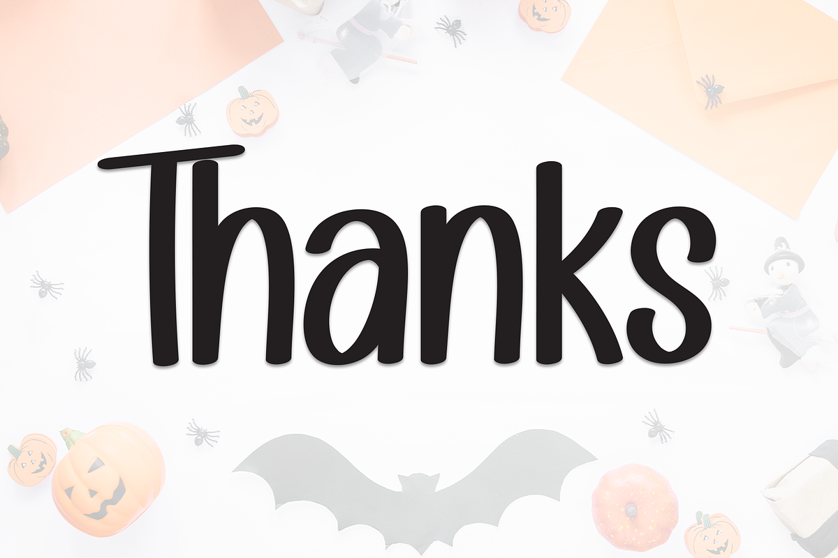 Happy Halloween | Script Font, a Script Font by Scratchones (Photo 8 of 8)