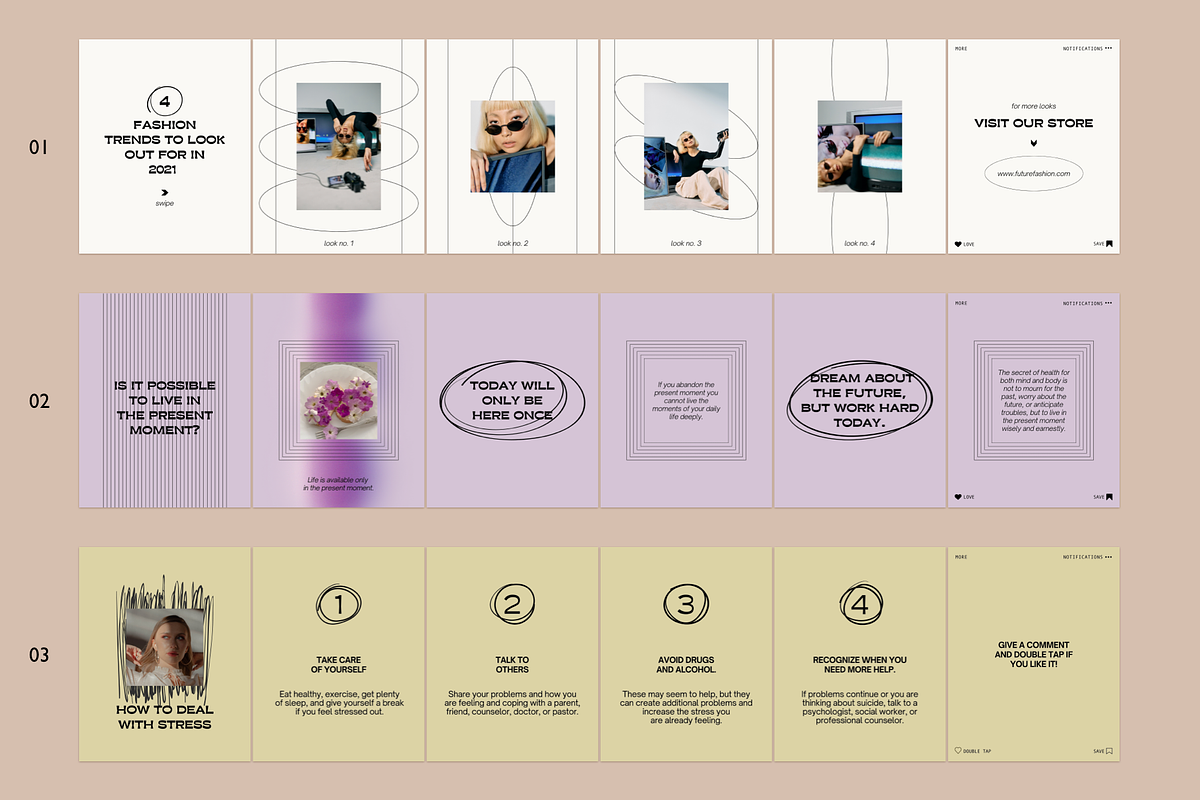 Instagram Carousel Templates | CANVA, a Social Media Template by Bonumo (Photo 5 of 14)