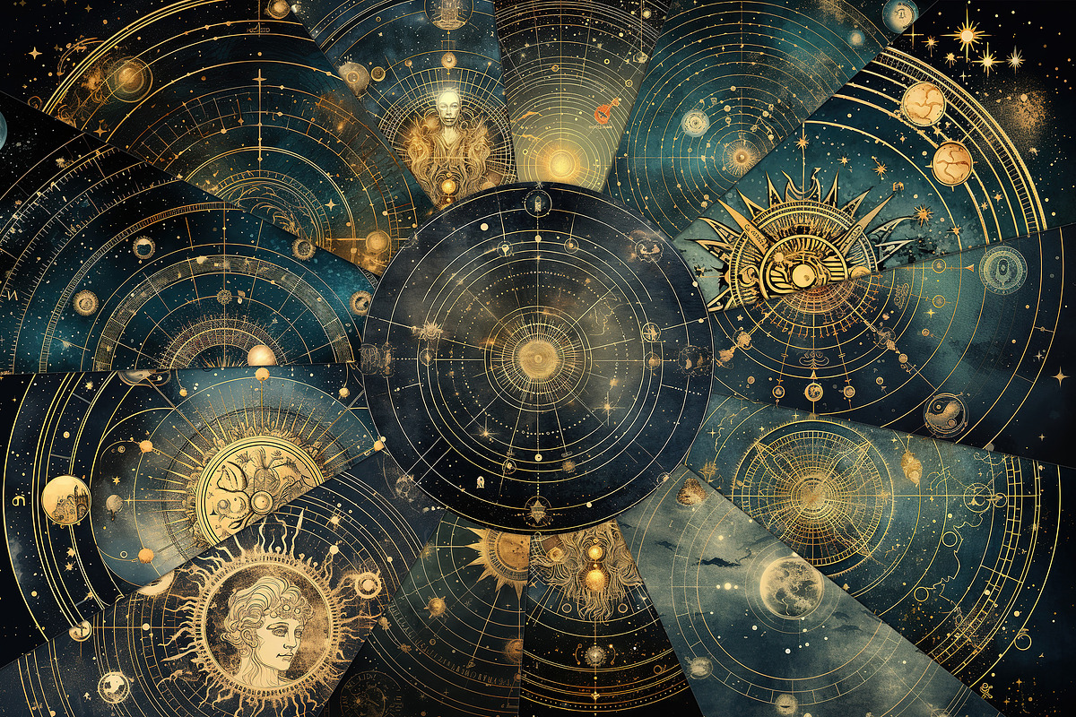 Astrology Cosmic Adventure, a Texture Graphic by Fun Digital (Photo 4 of 4)