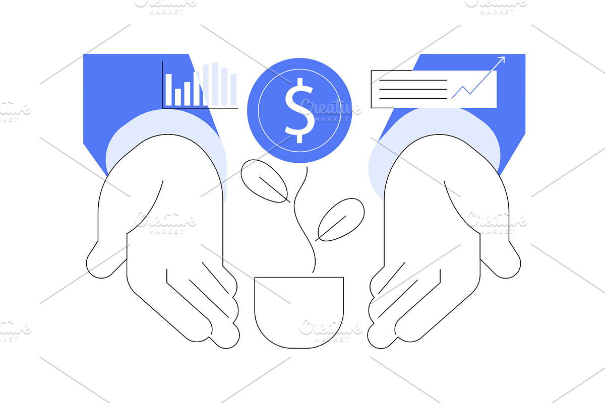 Venture capital isolated cartoon, a Finance Illustration by Visual Generation