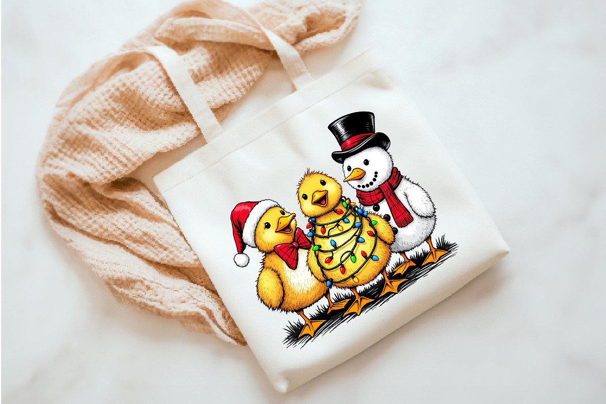 Vintage Christmas Goose Png, an Illustration by Watercolor design (Photo 3 of 3)