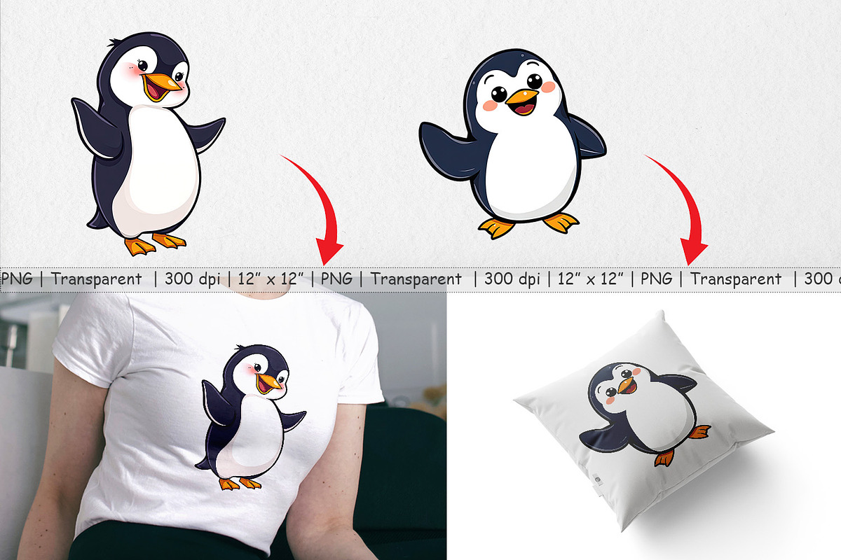 Cheerful Penguin Clipart, a Graphic by Artnoy (Photo 3 of 5)