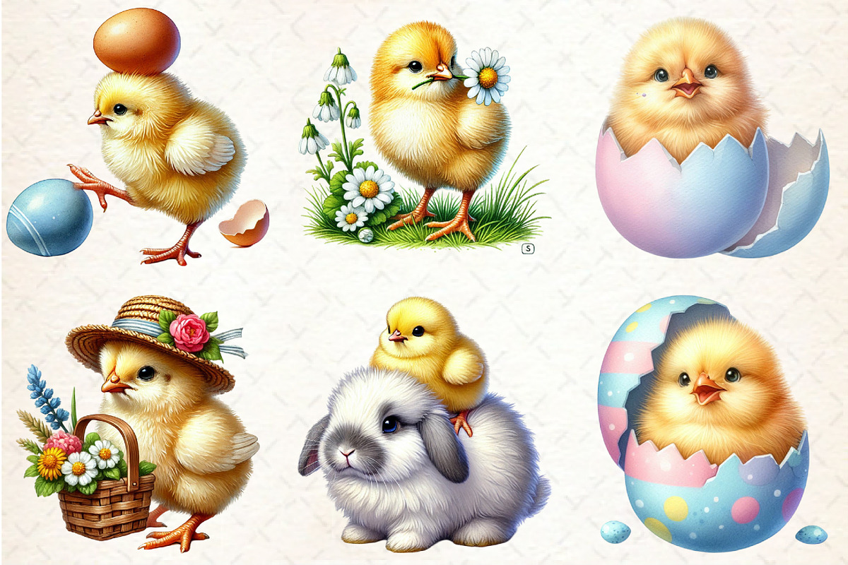 Baby Chick Easter Day Sublimation, a Seasonal Illustration by Rose Art (Photo 3 of 4)
