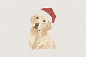 Golden Retriever Christmas PNG, an Illustration by SharpMarketplace