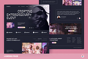 Eventz - Event Planner Landing Page, an UI Kit Template by Studio Delapan (Thumbnail 1 of 3)