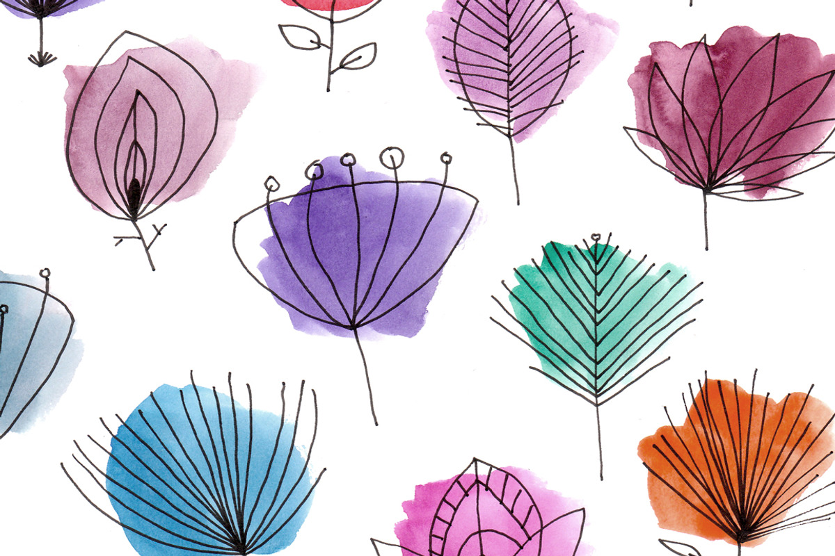 Happy Flowers Pattern preview 2
