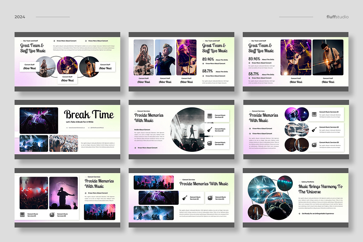 Musical Concert Keynote Template, a Presentation Template by fluffstudio (Photo 3 of 4)