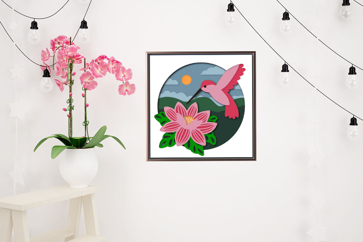 Hummingbird Layered papercut, an Animal 3D Model by Luba Vega (Photo 3 of 3)