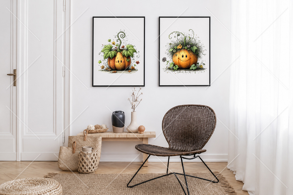 Whimsical Quirky Fall Pumpkin PNG, a Seasonal Illustration by Canvas Craft (Photo 7 of 10)
