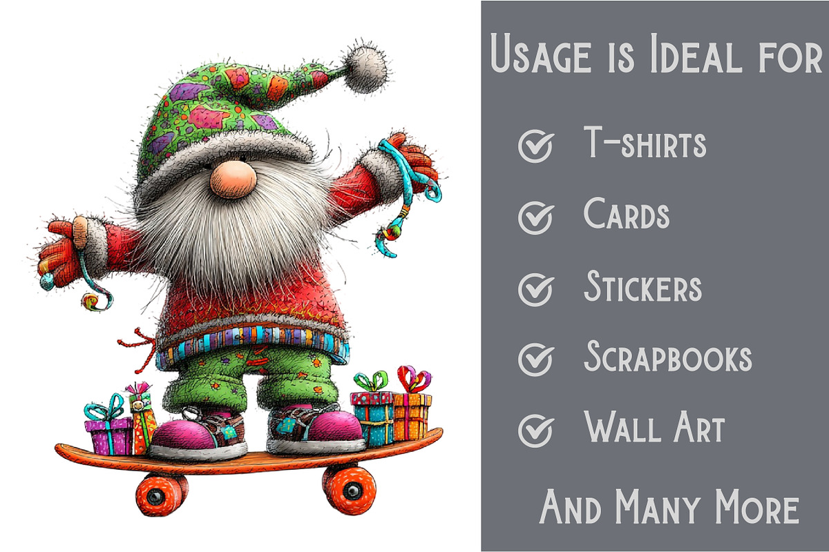 Whimsical Santa Clipart, an Illustration by Pixels.Craft (Photo 3 of 6)