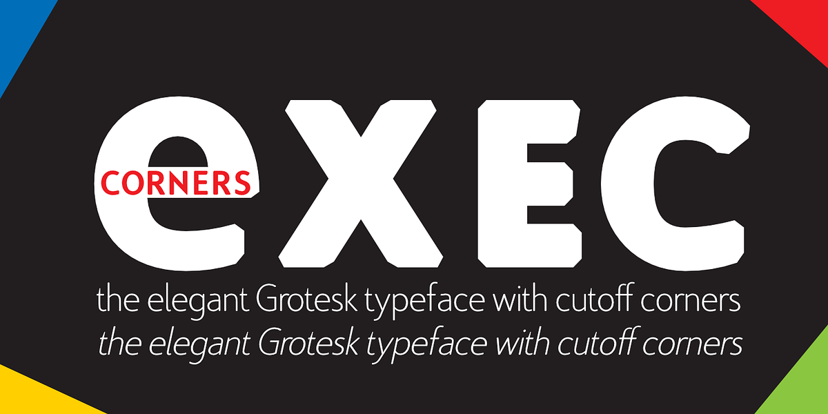 Exec Corners, a Sans Serif Font by Wiescher-Design (Photo 1 of 8)