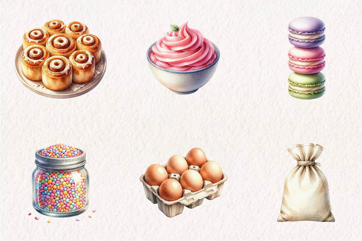 Cute Bakery Clipart, a Seasonal Illustration by CreationArt (Photo 3 of 7)