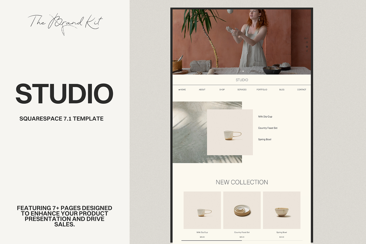 Studio | Squarespace 7.1 Template, a Squarespace Template by The Brand Kit (Photo 1 of 10)