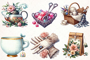 Summer Bridal Tea Party Set Clipart, an Illustration by Pixels.Craft (Thumbnail 3 of 7)