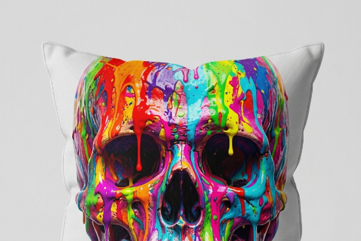 Splatter Paint Skull Design, a Shirt Mockup by Vector Stall (Photo 11 of 14)