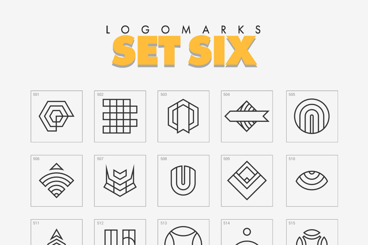 Minimal Geometric Logo Marks, a Branding & Logo Template by Warna Works (Photo 9 of 10)