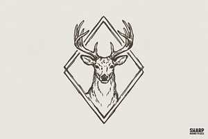 Deer Head PNG, Vintage Wildlife Art, an Illustration by SharpMarketplace