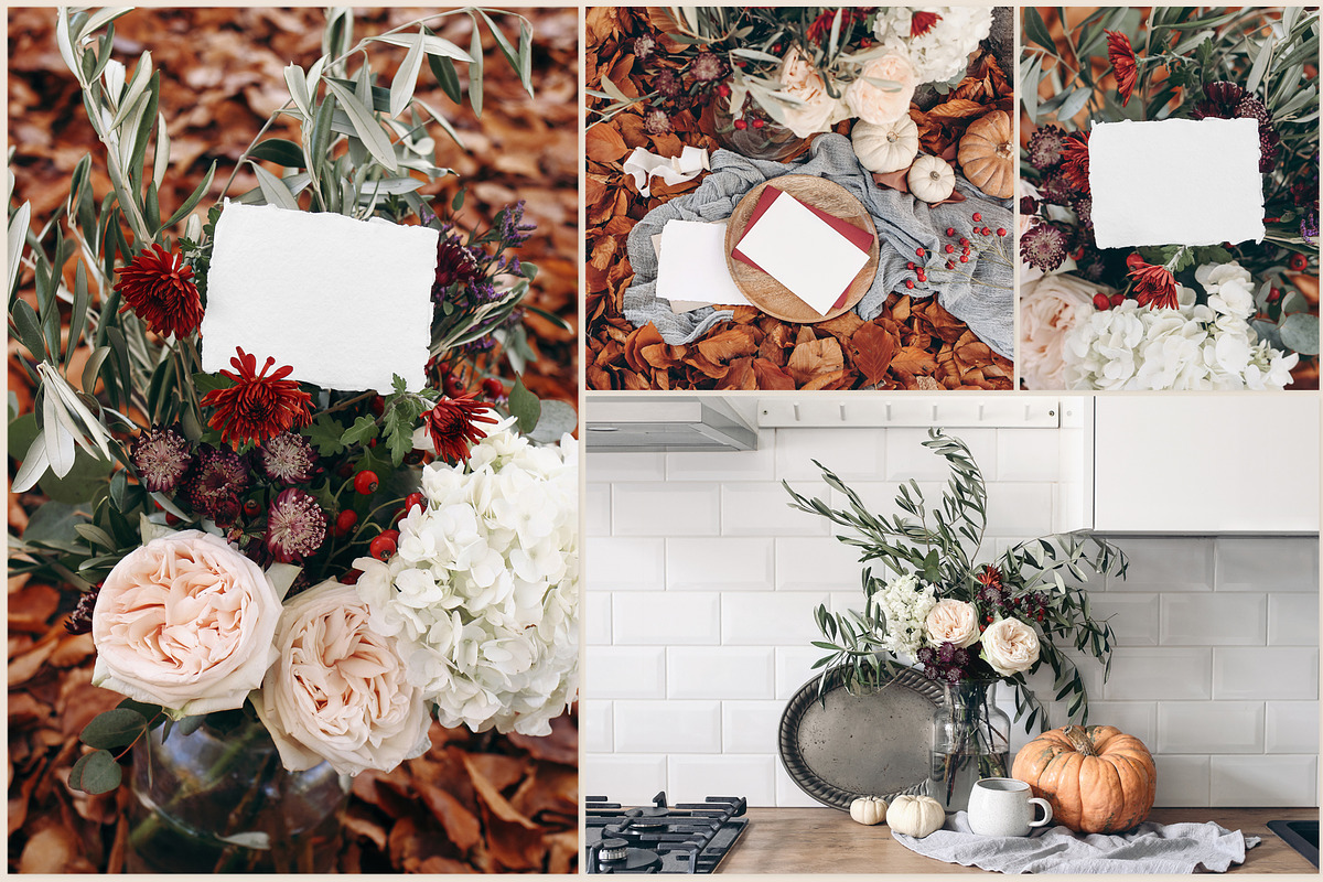 Autumn pumpkins mockups set, a Print Template by Tabita's shop (Photo 5 of 7)