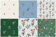 48 vector floral patterns, a Pattern Graphic by Alena Stoyko design (Thumbnail 5 of 19)