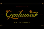 Gentamas Script, a Script Font by GloowStudio (Thumbnail 1 of 8)